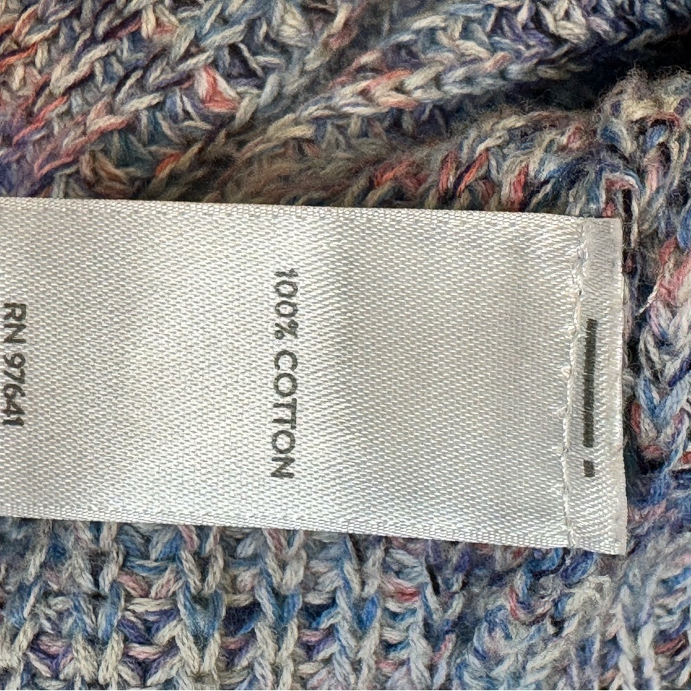 J Jill Easy Dropped Shoulder Sweater Blue Jasper Cotton V Neck 3/4 Sleeve - Picture 6 of 9